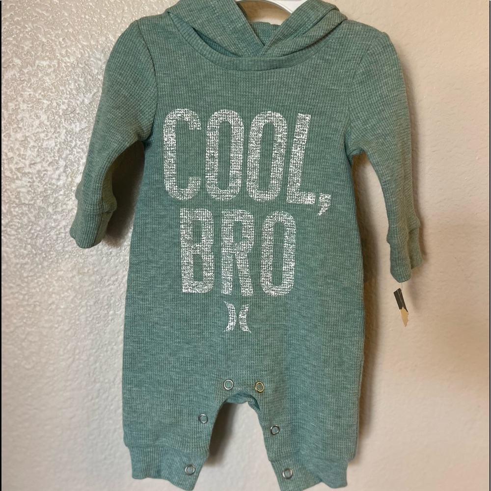 Hurley 3 Months Green Onesie